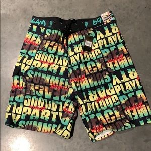69 Slam Play Loud Board Shorts 34